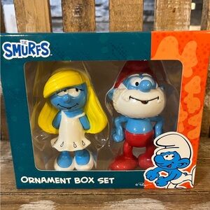 THE SMURFS Ornament Box Set…SMURFETTE & PAPA SMURF